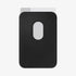 AMP02284 - MagSafe Card Holder Valentinus (MagFit) in black showing the card holder attached to back of device